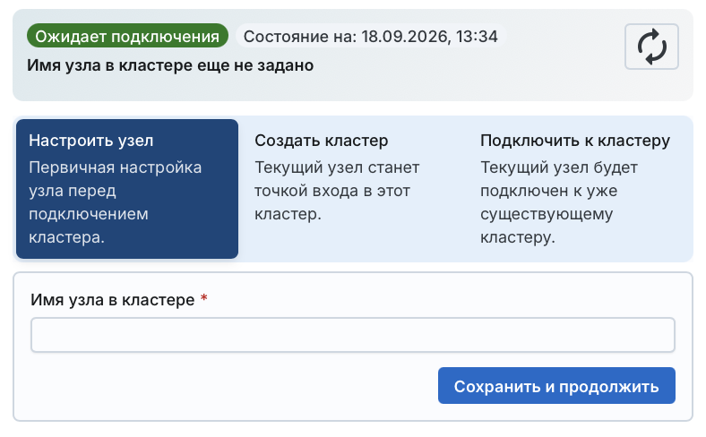 Angie ADC - вкладка "Кластер"